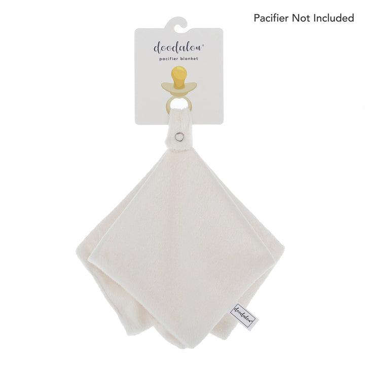 Doodalou - Super Soft Velboa Pacifier Blanket – Ivory