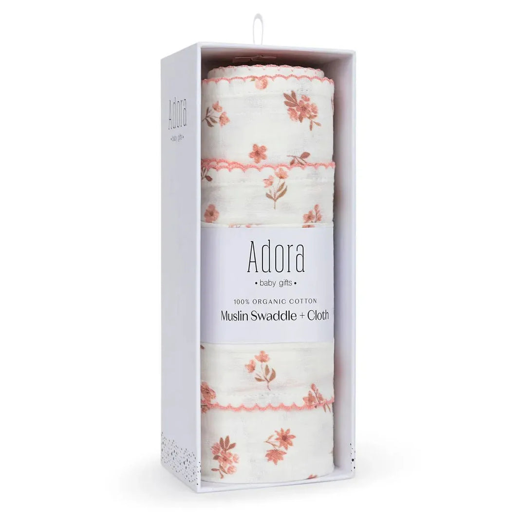 Adora Mini Floral Swaddle + Cloth