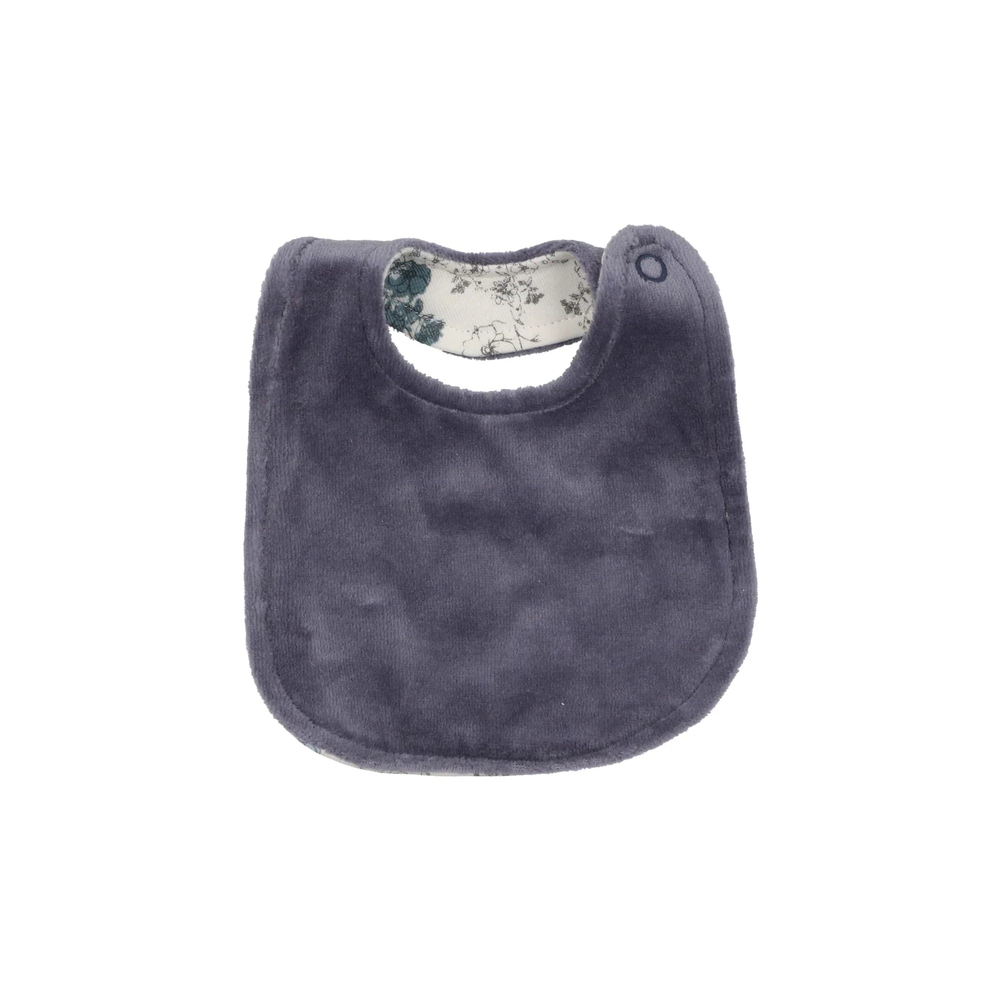 bee dee hydrangea floral knot velour bib