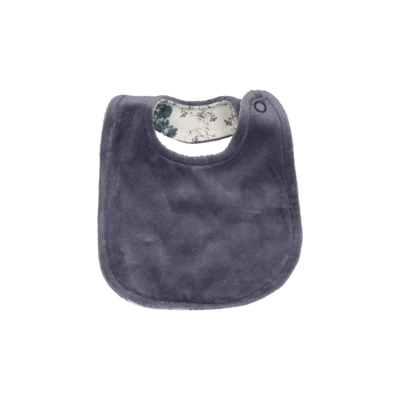 bee dee hydrangea floral knot velour bib