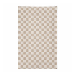 front view of the Forever French neutral checkerboard bamboo swaddle blanket.