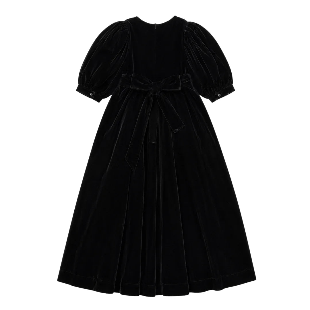 The clean back view of the Francesca Guiliano children's luxury dress.