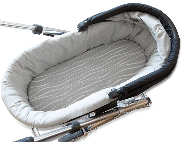 Ely's & Co Grey Abstract Stripes | Dots 2 Pack Bassinet Sheets