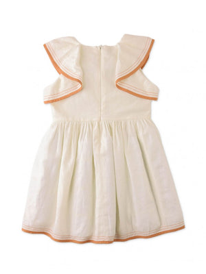 GIRLS FIONA DRESS WITH FLUTTER COLLAR
