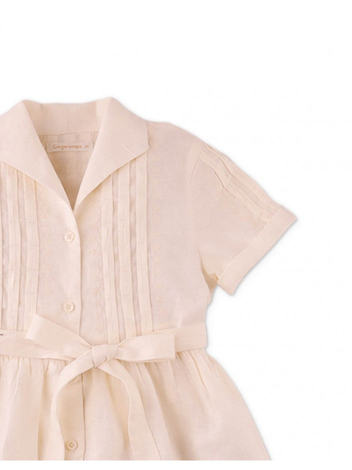 Baby Pink Pintuck Dress