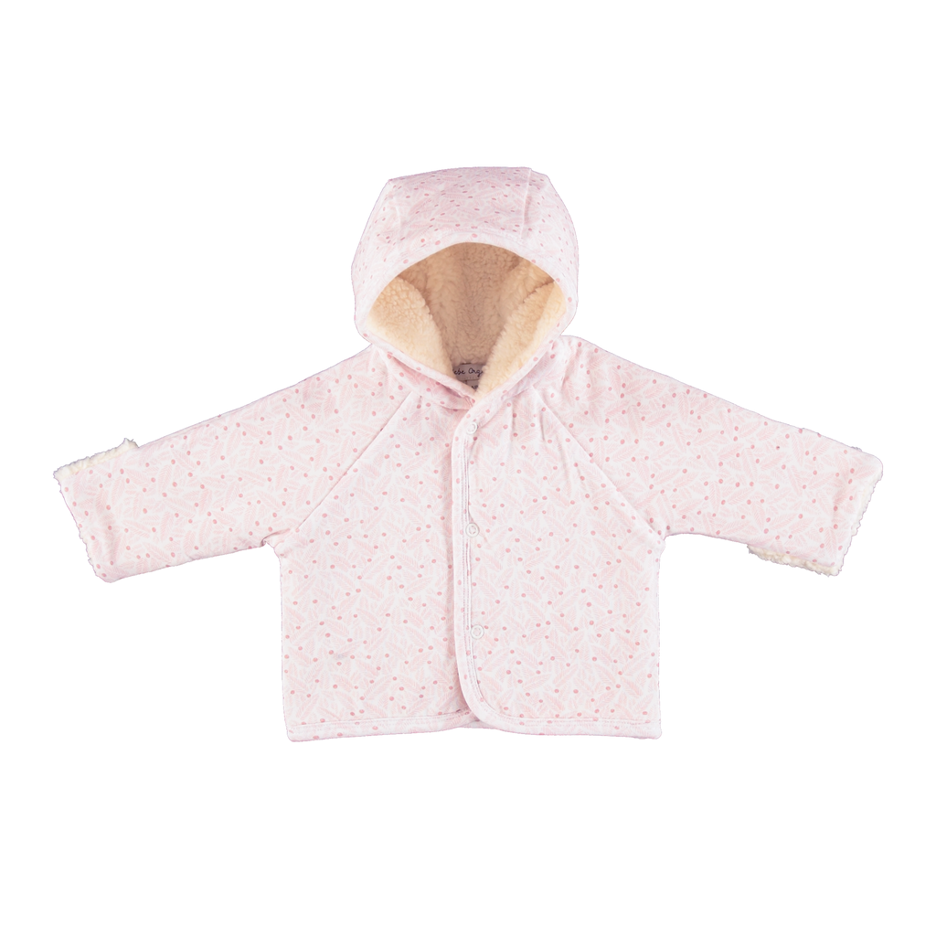 Bebe Organic Idra Pink Leaves Jacket