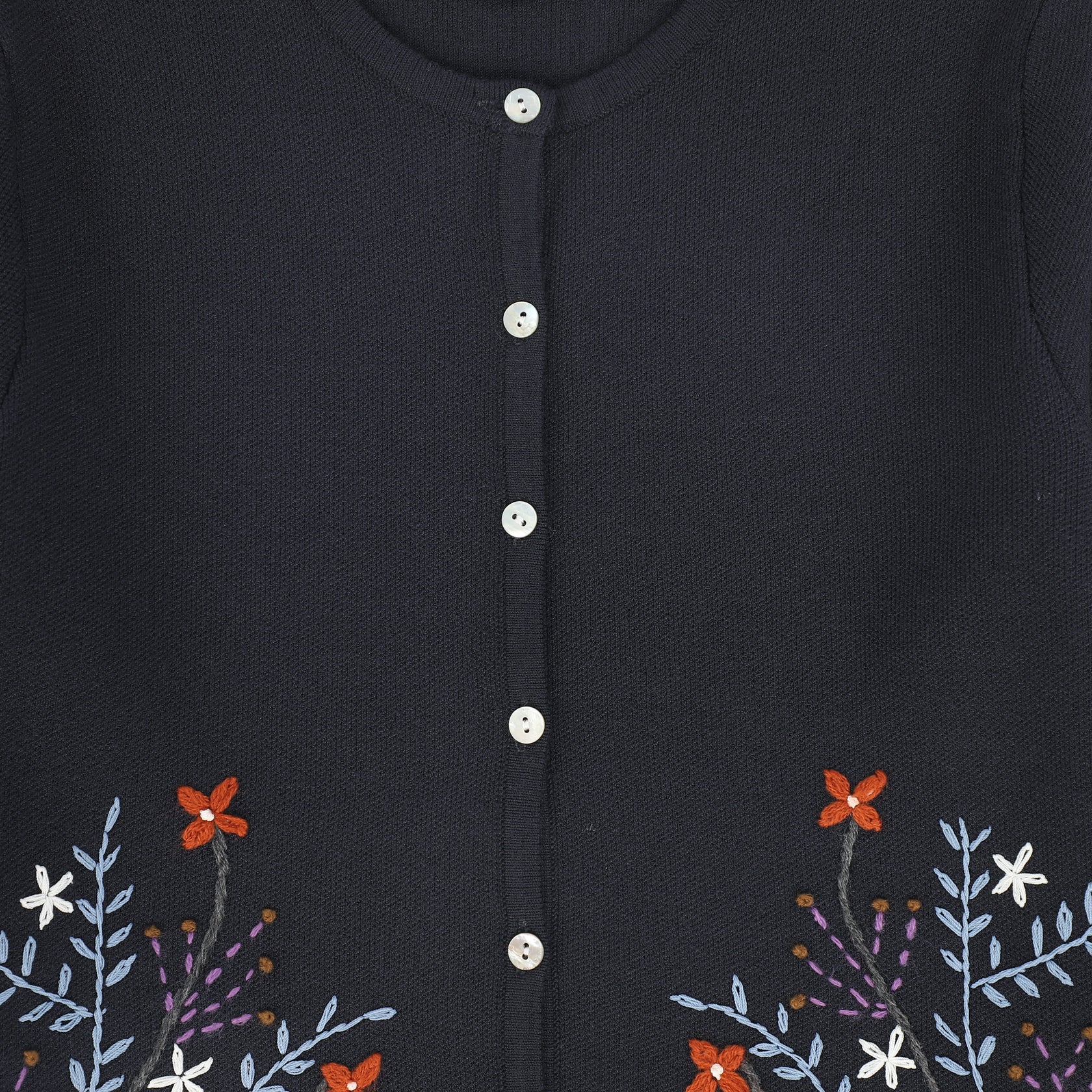 Bace Grey Embroidered Cardigan