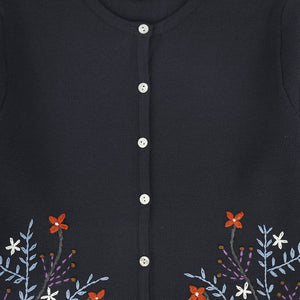 Bace Grey Embroidered Cardigan