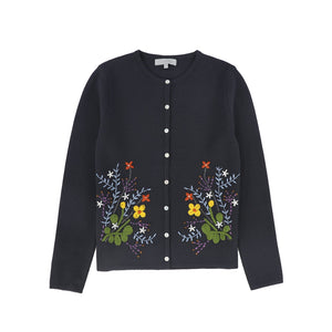 Bace Grey Embroidered Cardigan