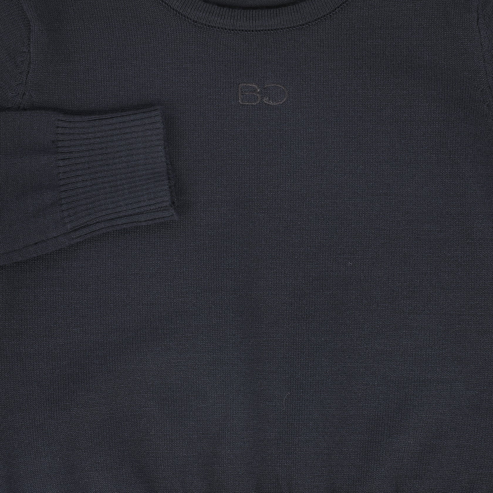 Bace Grey Logo Embroidered Crewneck Sweater