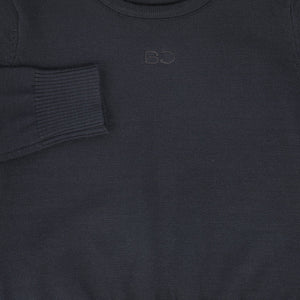 Bace Grey Logo Embroidered Crewneck Sweater