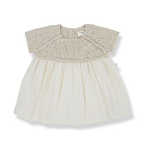 1+ in the Family Viola Natural Dress + Bloomer