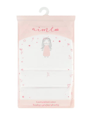 Aimé Child – Girls’ Original Sleeveless Bodysuits (3-Pack)