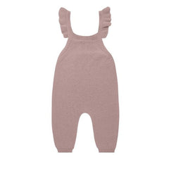 Pointelle knit overalls