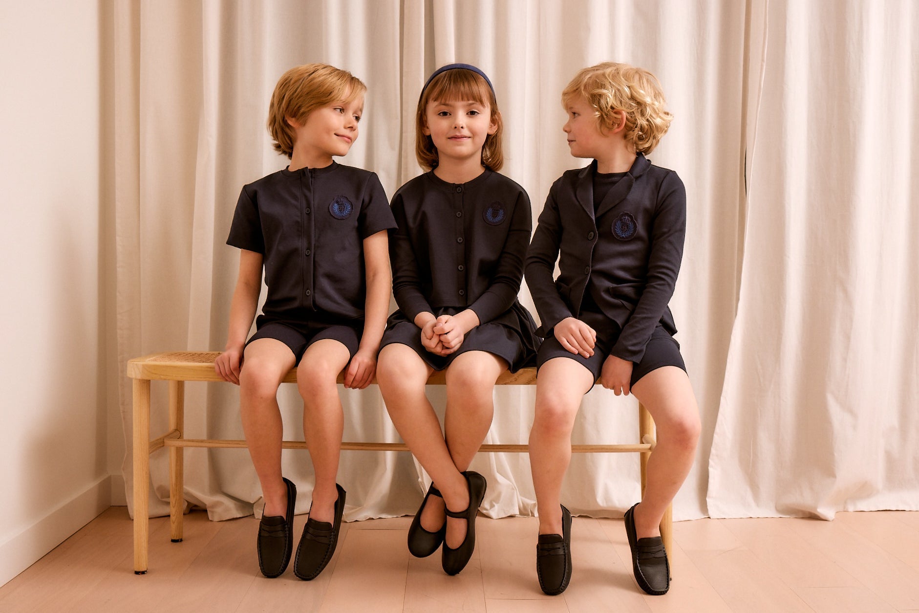 Little Parni - Blue Milano Emblem Blazer | K214