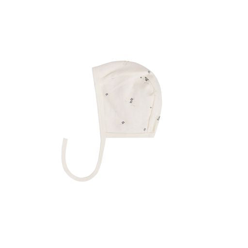 Pointelle printed baby bonnet