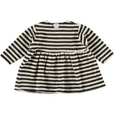 beans striped cotton velvet dress