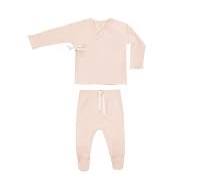 Quincy Mae Petal Wrap Footed Set + Hat | Organic Cotton Newborn Outfit