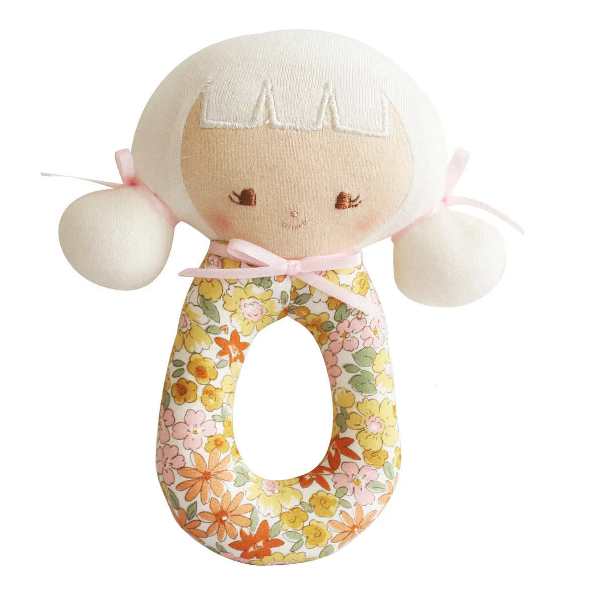 Alimrose Baby Audrey Grab Rattle Sweet Marigold