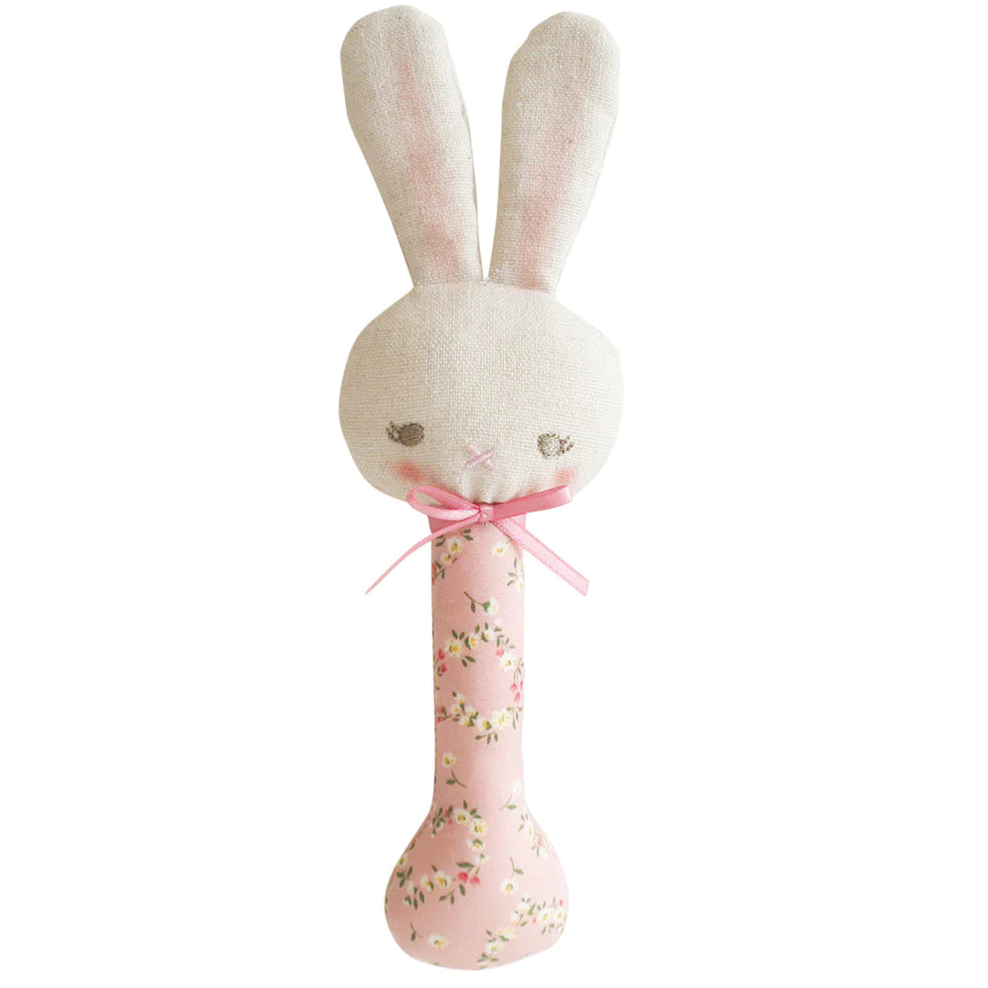 Alimrose  Bunny Stick Rattle Posy Heart