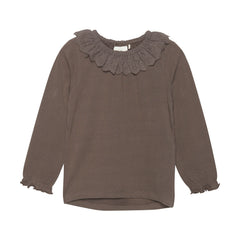En Fant Collar ls Blouse Brown