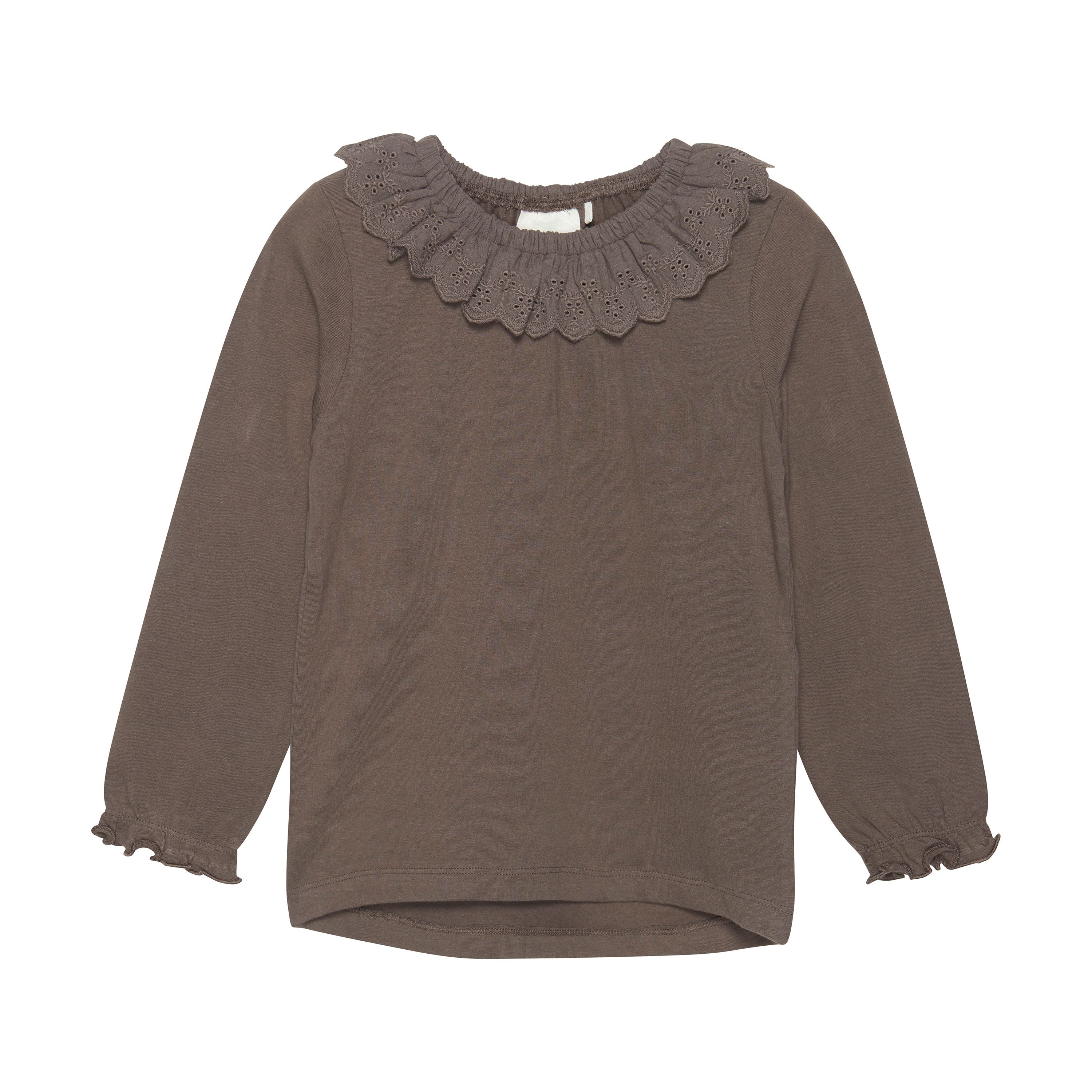 En Fant Collar ls Blouse Brown
