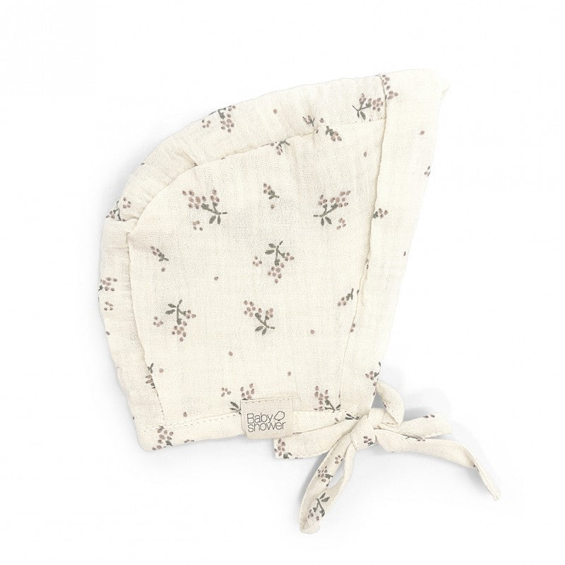 Muslin Printed Baby Bonnet 0-3m