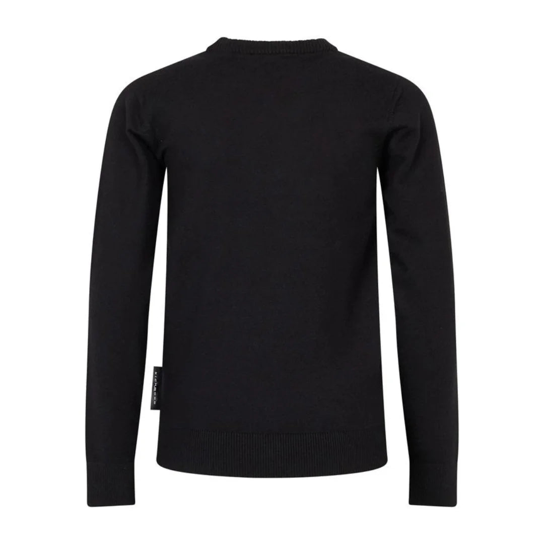 clean back view of the luxury designer children's knit sweater.
