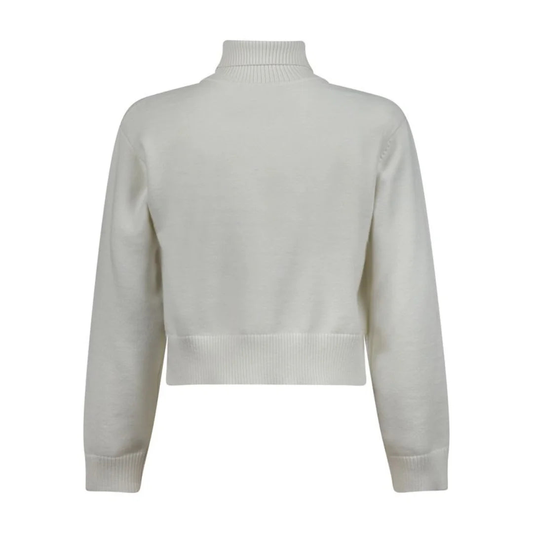 clean back view of the luxury designer children's knit sweater.