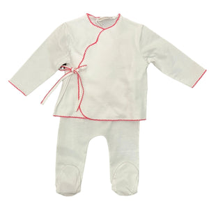 A breathtaking La Mascot 2-piece wrap set in white Pima cotton
