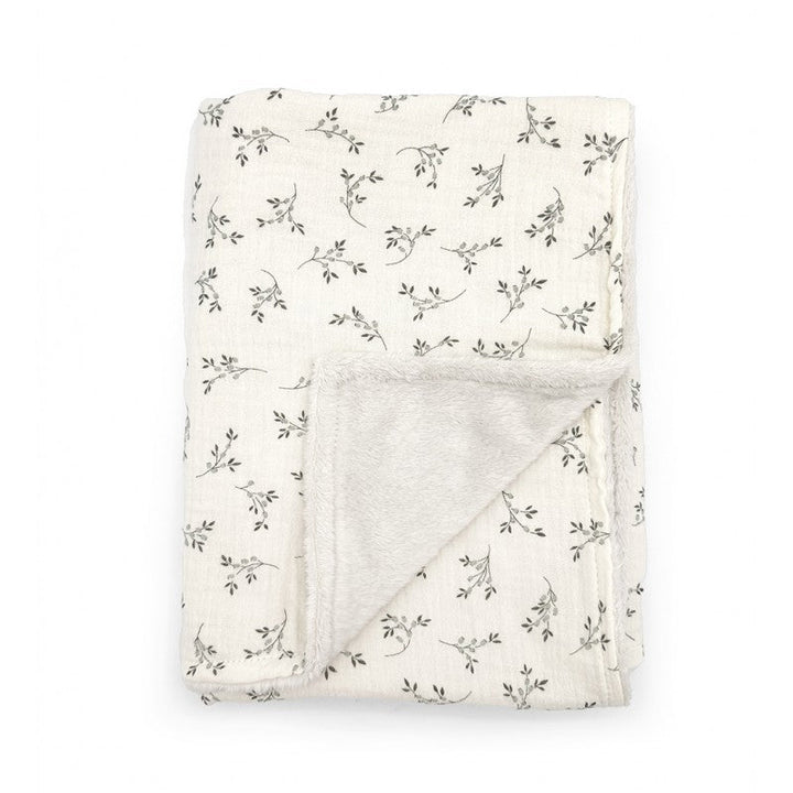 Large Cotton Printed/Fur Blanket