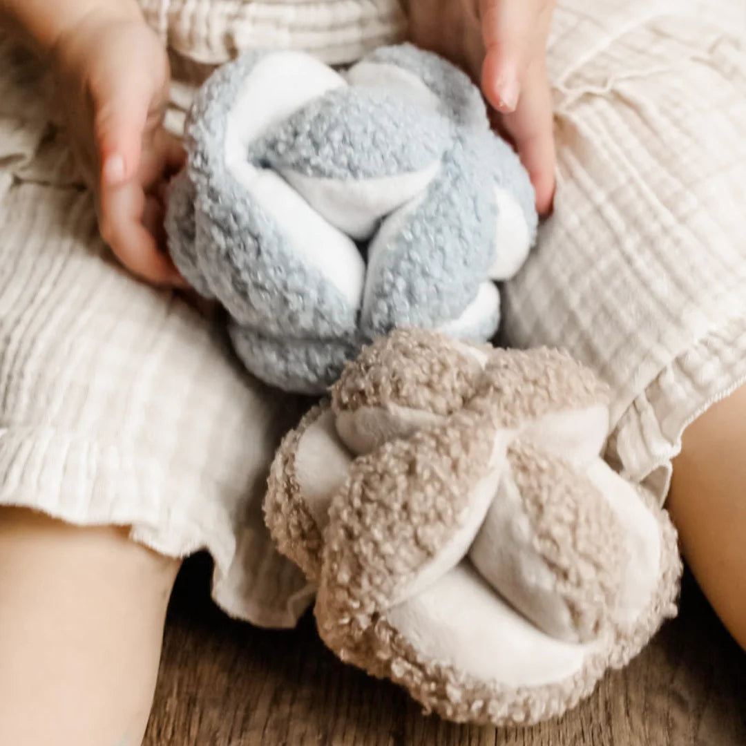 A close-up view of the high-quality, tactile surface and design of the MONTI toy.