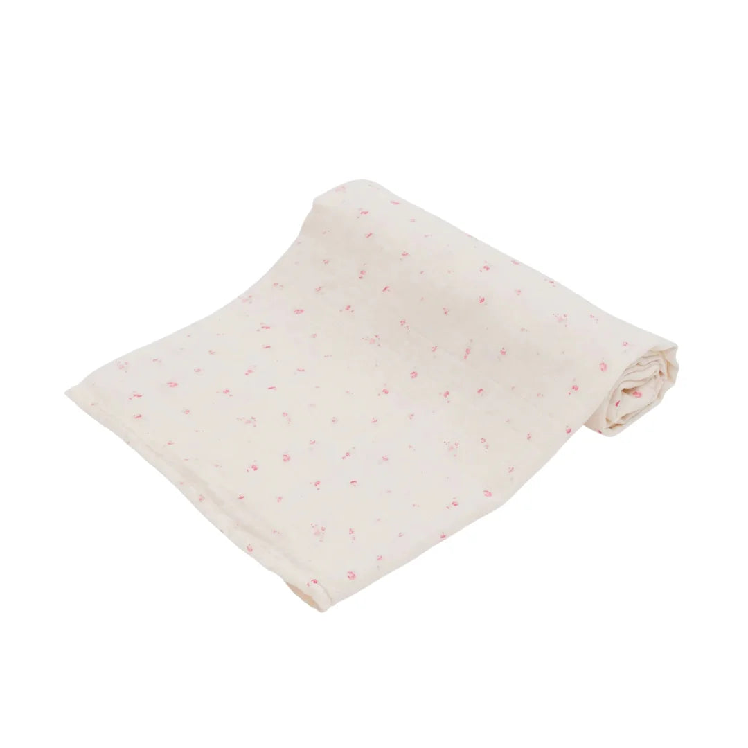 Swaddled in the Livly Rose Garden blanket.