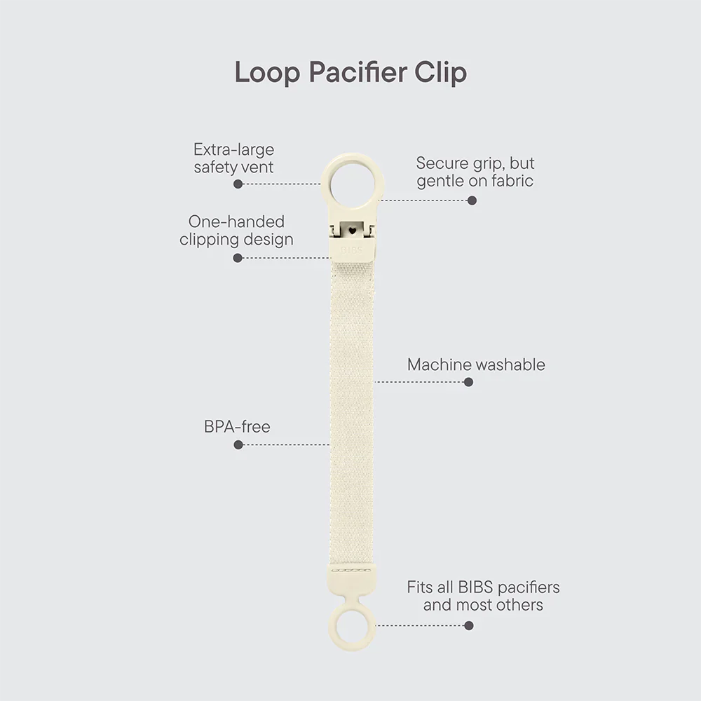 BIBS Pacifier Clip Loop - Secure, Stylish & BPA-Free