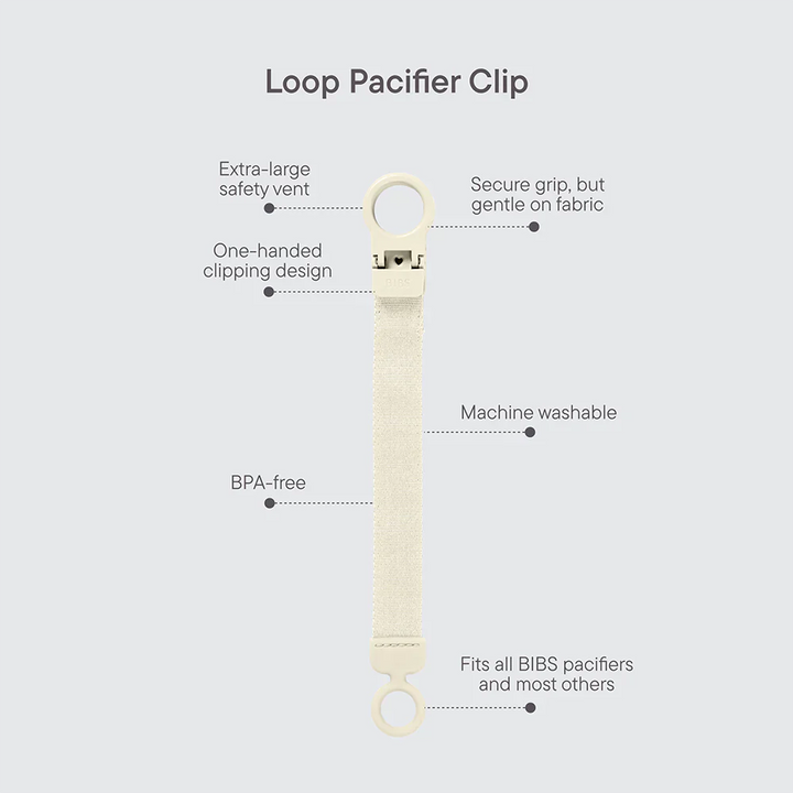 BIBS Pacifier Clip Loop - Secure, Stylish & BPA-Free