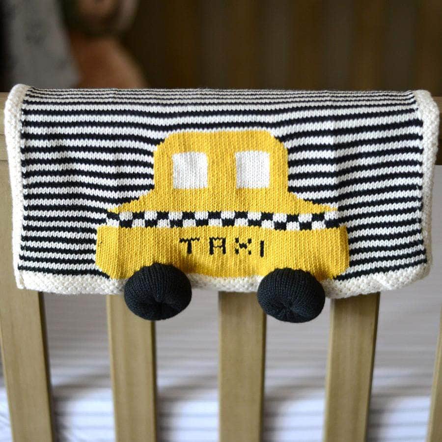 Estella Organic Baby Lovey Blanket - Taxi