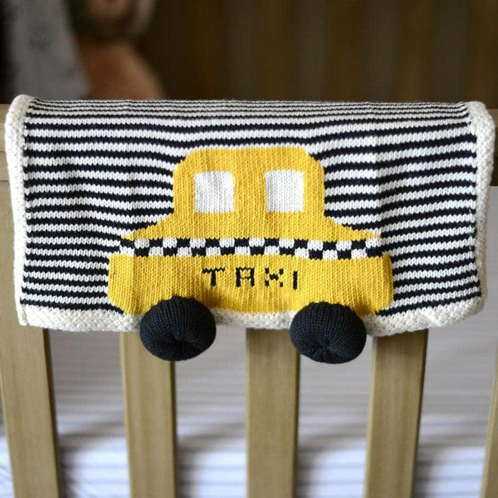 Estella Organic Baby Lovey Blanket - Taxi