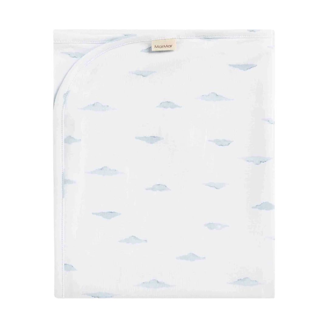 A neat folded display of the MarMar Copenhagen nursery blanket.