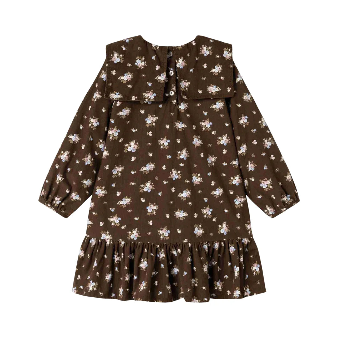 The clean back view of the MarMar Copenhagen kids special occasion dress.