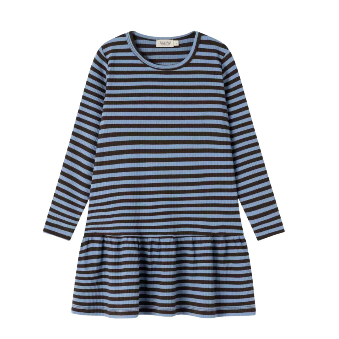 MarMar Copenhagen featuring a crisp "Blue Heaven" stripe and a graceful silhouette, expertly crafted for effortless everyday elegance and Scandinavian style.