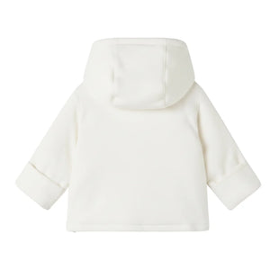 The clean back view of the comfortable toddler quilted jacket.