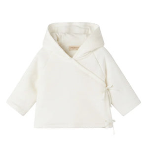 front view of the MarMar Copenhagen gentle white quilted jacket.