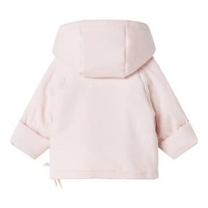 The clean back view of the comfortable toddler quilted jacket.