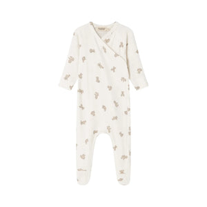 A flat-lay view of the MarMar Copenhagen teddybears footie.