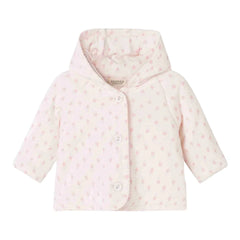 A front view of the MarMar Copenhagen mini bloom floral jula quilted jacket.