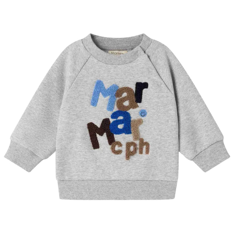 A front view of the MarMar Copenhagen muddy organic cotton logo sweatshirt.