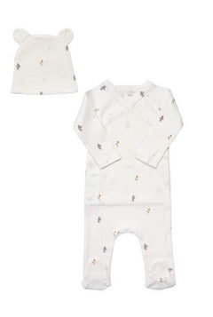 bunny printed baby hat