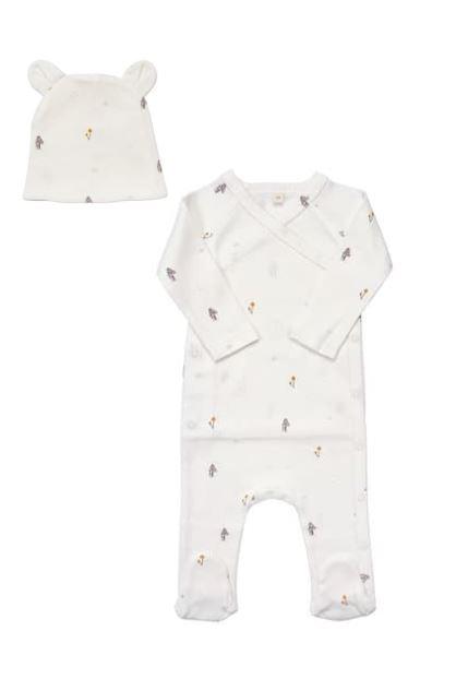 bunny printed baby hat