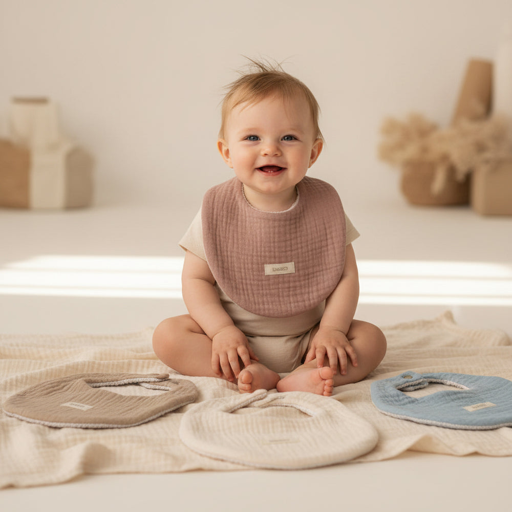 Baby Muslin Round Bib