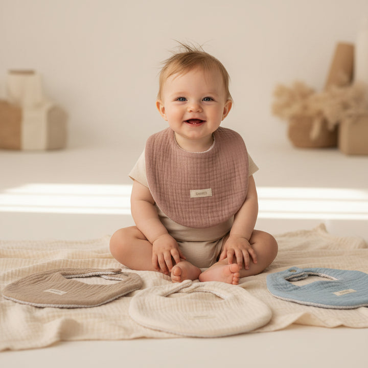 Baby Muslin Round Bib